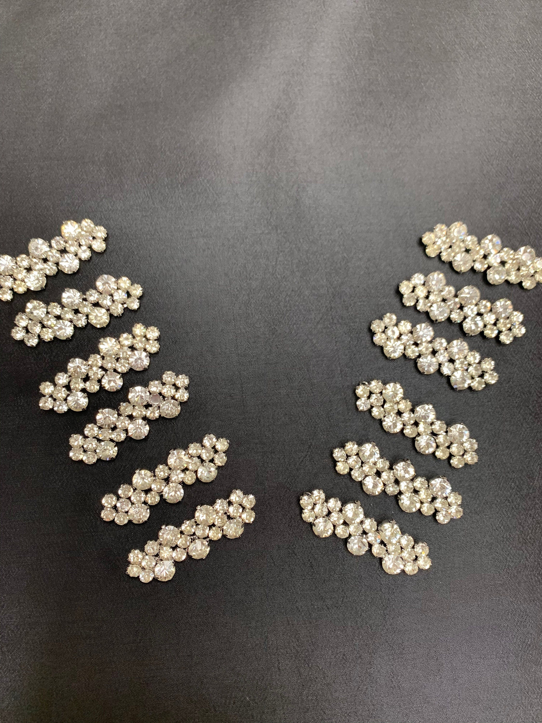 Sew on Rhinestone Pin, Set of 12, Great For Adding To Dresses