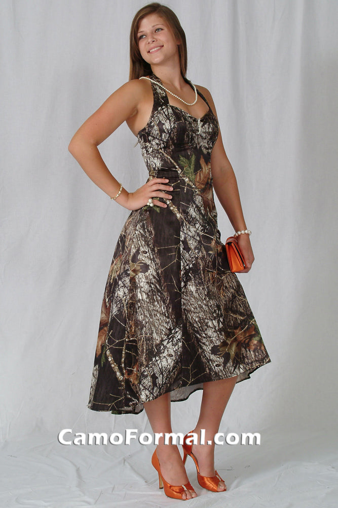 3047 Halter Aline hi-low skirt