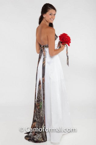 3074 "Amy Ann" A-line with Tie Back, Back Insert