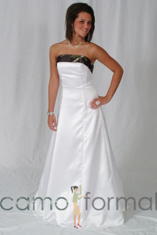 3074 "Amy Ann" A-line with Tie Back, Back Insert