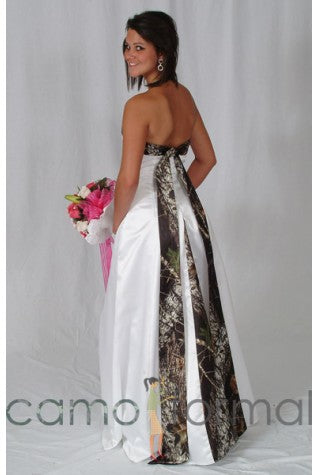 3074 "Amy Ann" A-line with Tie Back, Back Insert