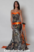3887M "Veronica" Mermaid Gown-Attached Sash