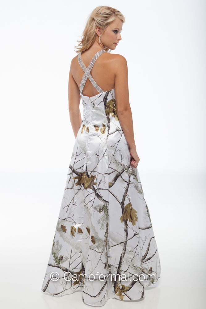 7009 "Susan" Camo Maids Rhinestone X Straps