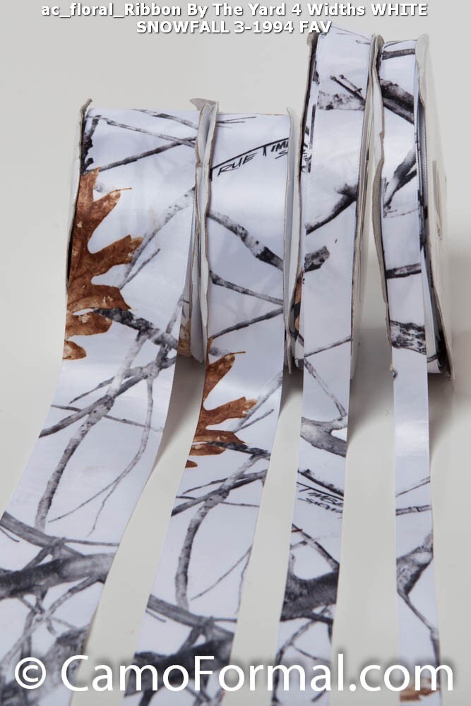 Camo Ribbon in Satin: 4 Sizes, 4 Prints