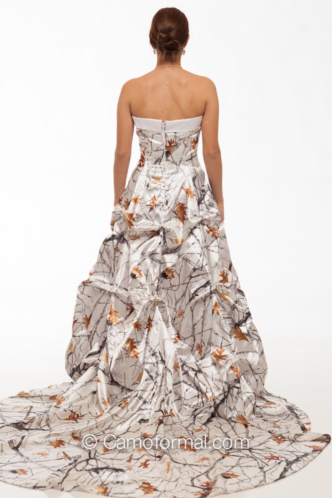 Sale 8896 Strapless True Timber Snowfall Wedding Gown With Train