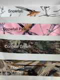 Camo Ribbon in Satin: 4 Sizes, 4 Prints