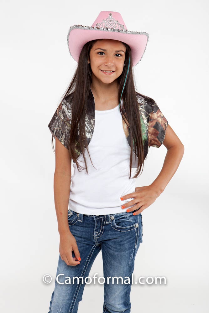Girls Bolero Jacket/Shrug (Chose your Camo Print)