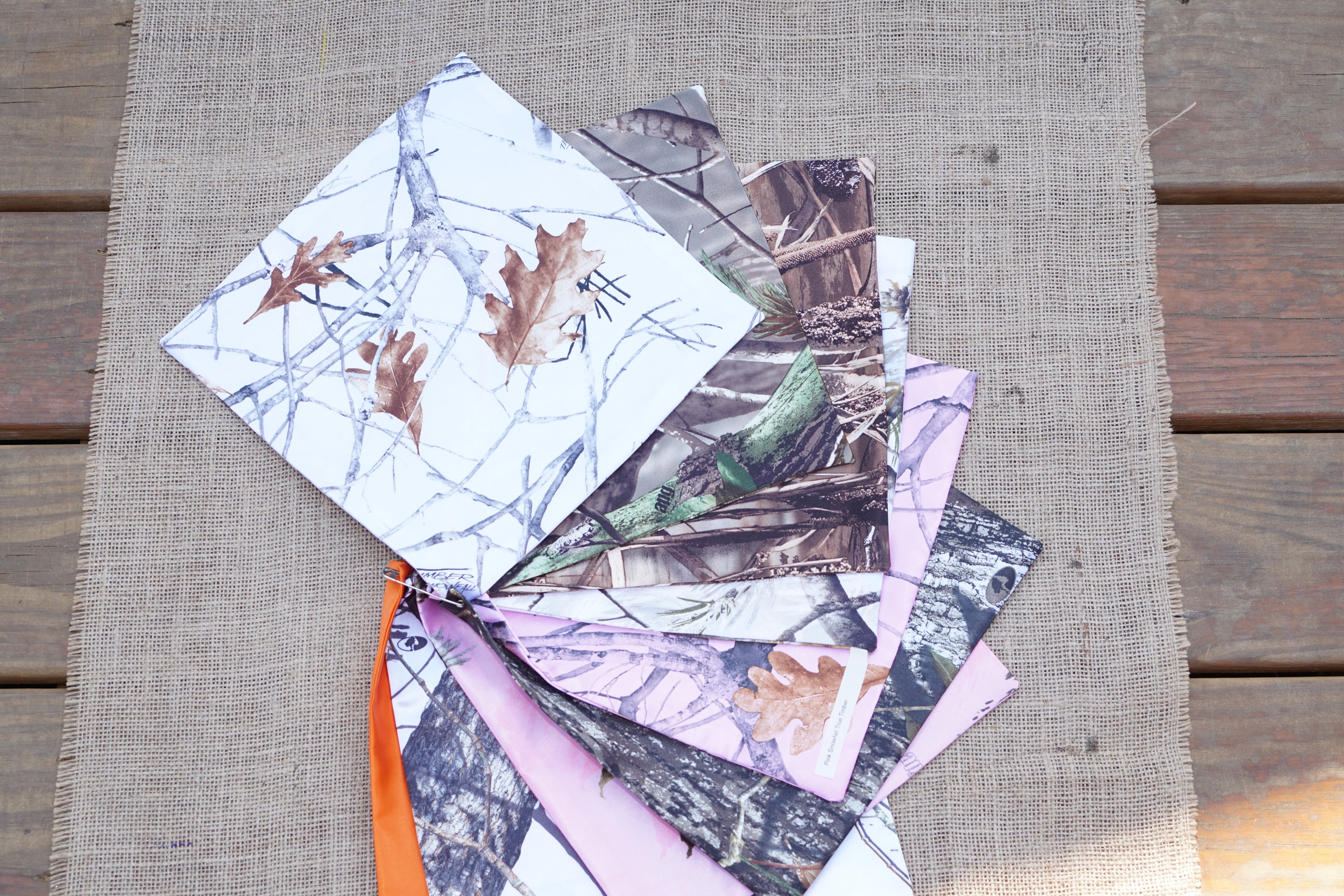 Veil IVORY Waist Length (Choose Your Camo Trim)