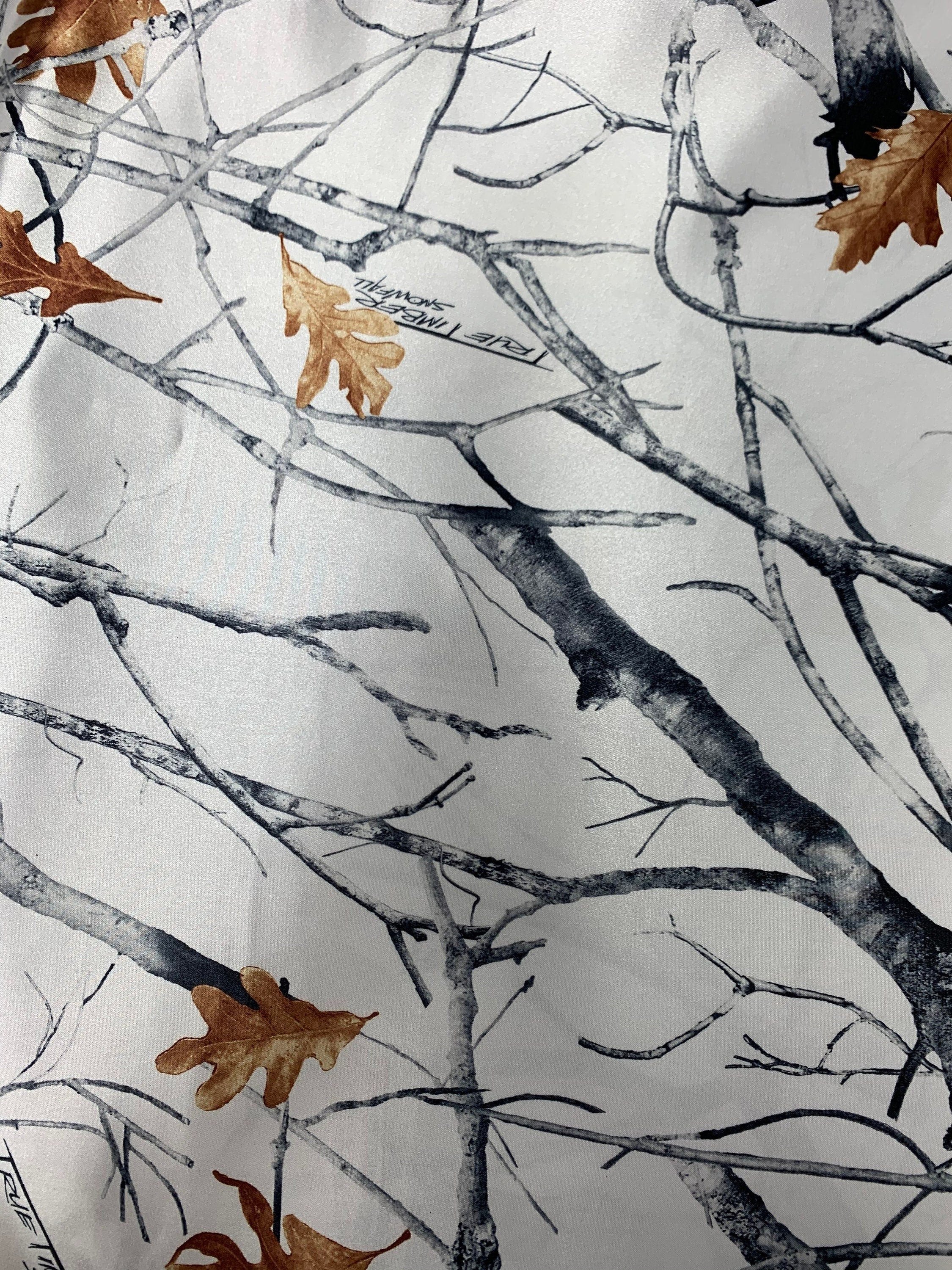 Fabric True Timber Snowfall Satin Camo Fabric by the Yard