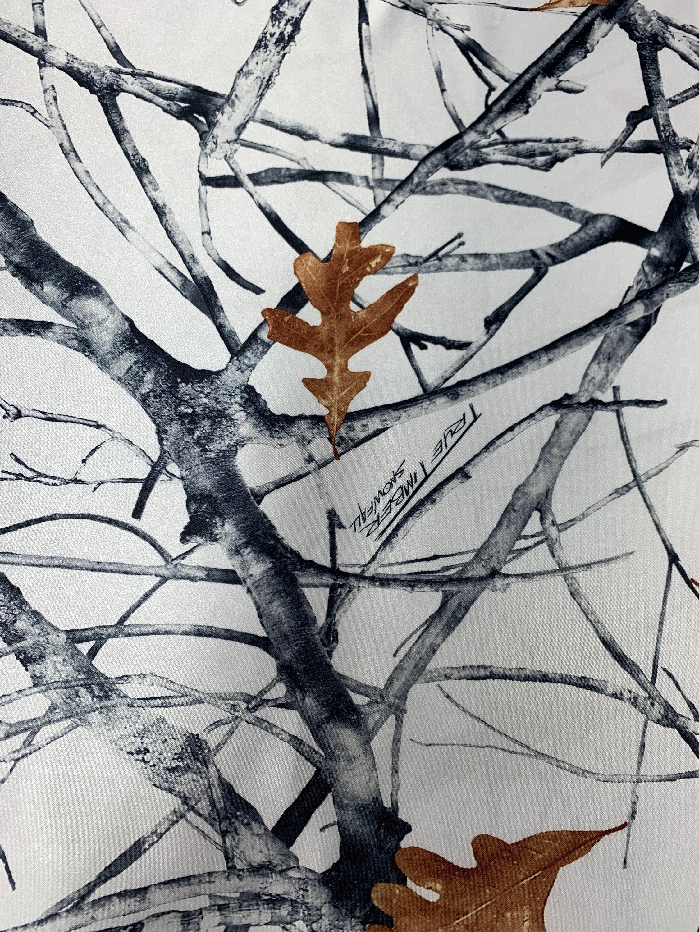 Fabric True Timber Snowfall Satin Camo Fabric by the Yard