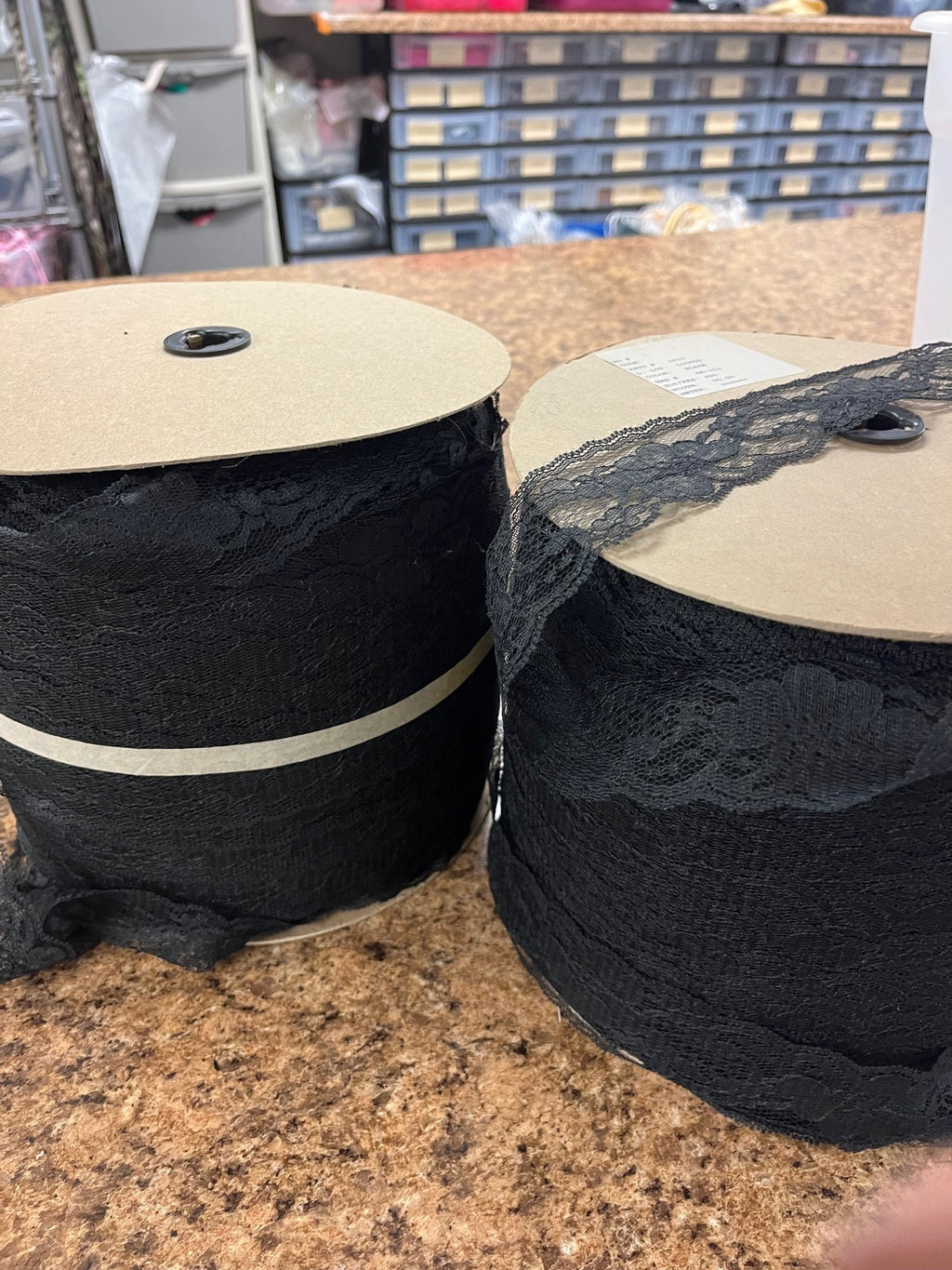 LACE, Black, approx 494 yards per roll