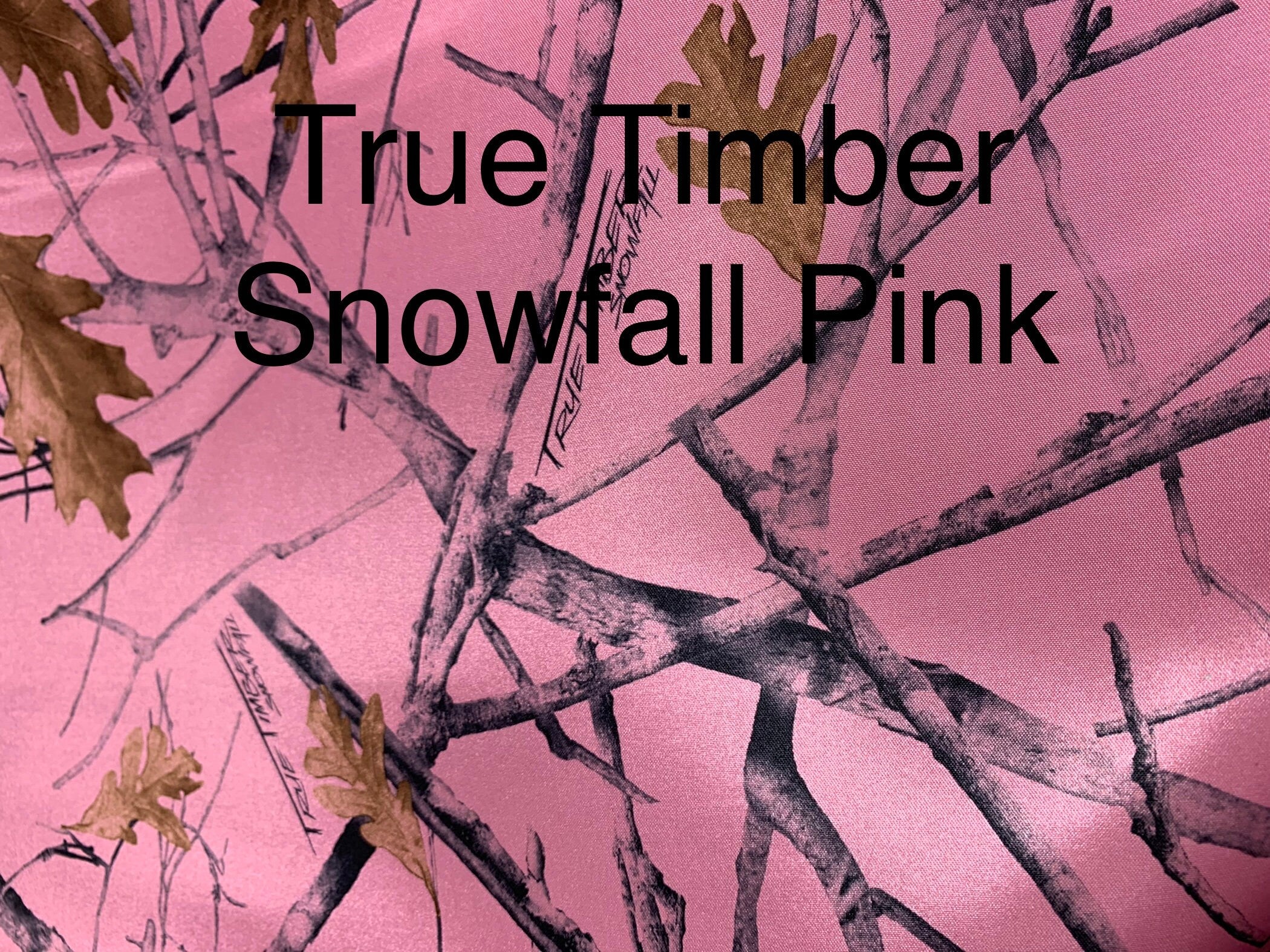 Fabric True Timber Snowfall Pink Satin Camo Fabric by the Yard